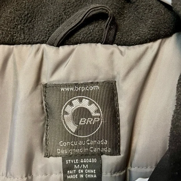 Ski-doo BRP Snowmobile  zip up jacket Blue and Yellow Mens size Medium - Picture 3 of 5